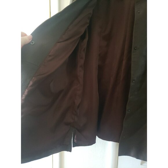 Sharon Roth Leather Jacket Womens Brown Hand Tailored Sz 12 Snap - Picture 7 of 12